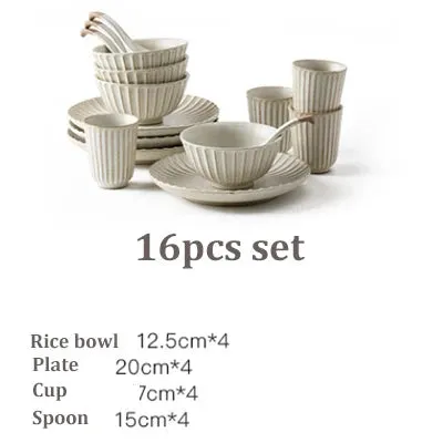 Ceramic Reina Retro Dinnerware Set
