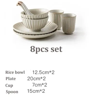 Ceramic Reina Retro Dinnerware Set