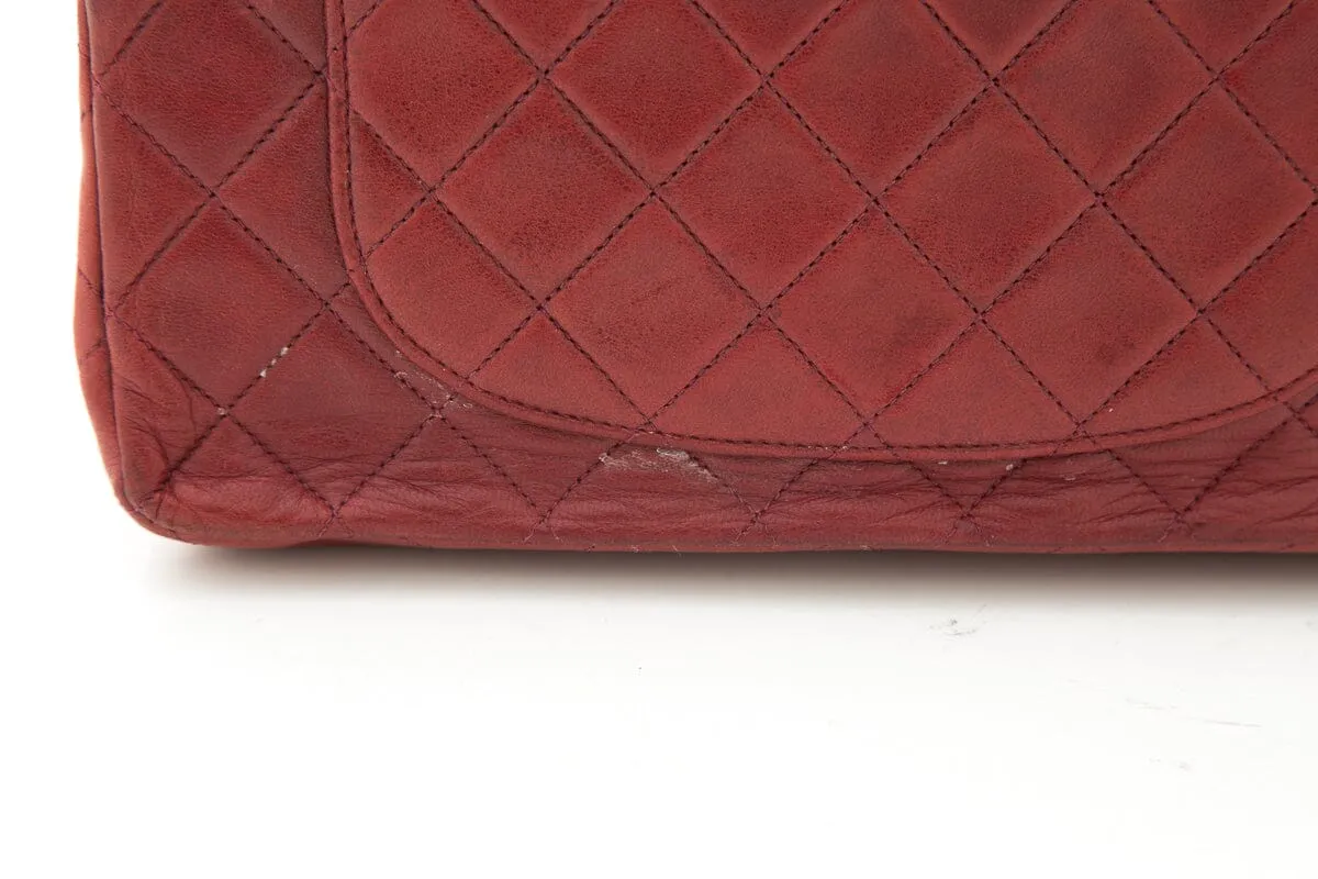 Chanel Burgundy Medium Classic Double Flap Handbag