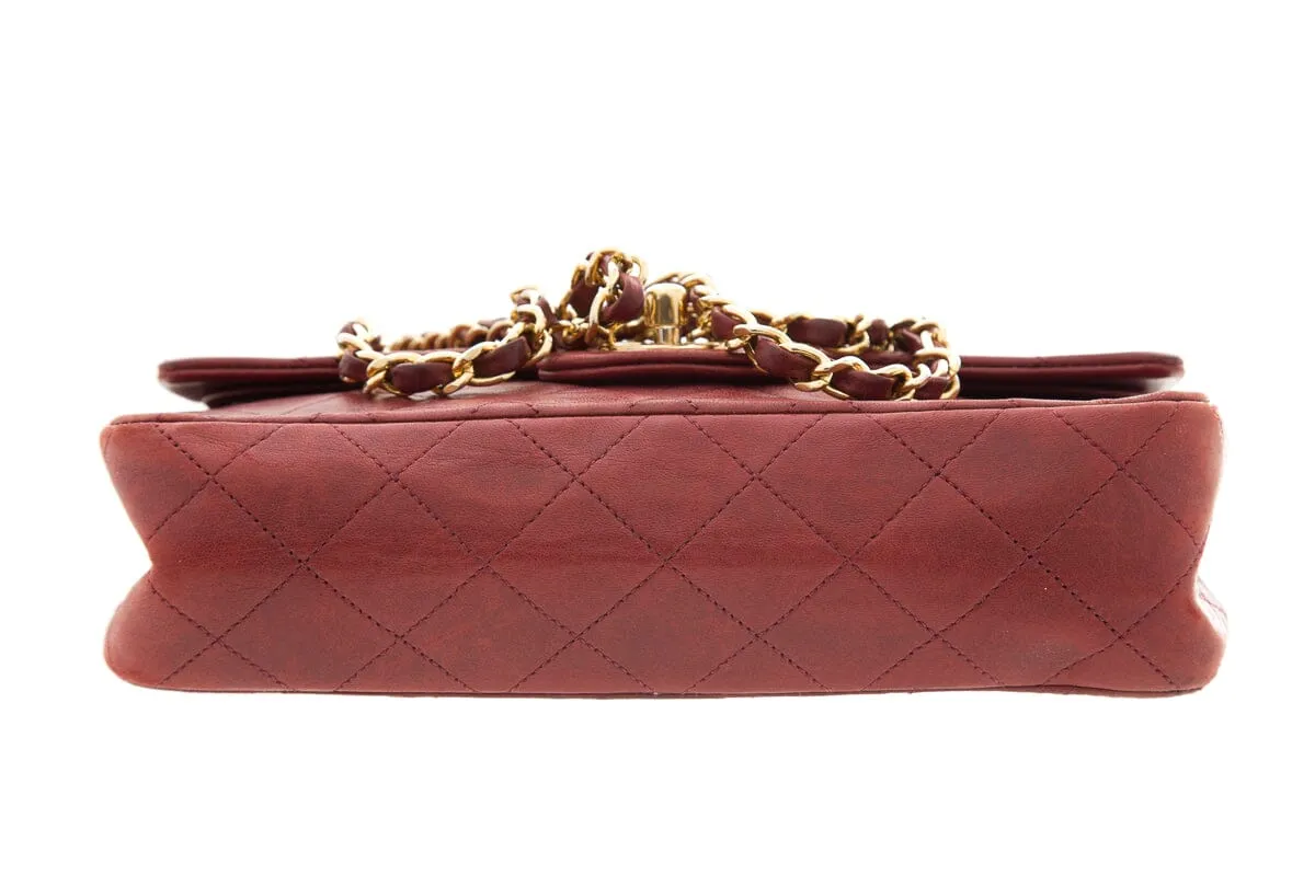 Chanel Burgundy Medium Classic Double Flap Handbag