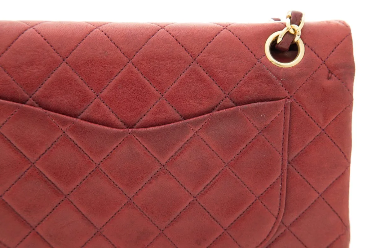 Chanel Burgundy Medium Classic Double Flap Handbag