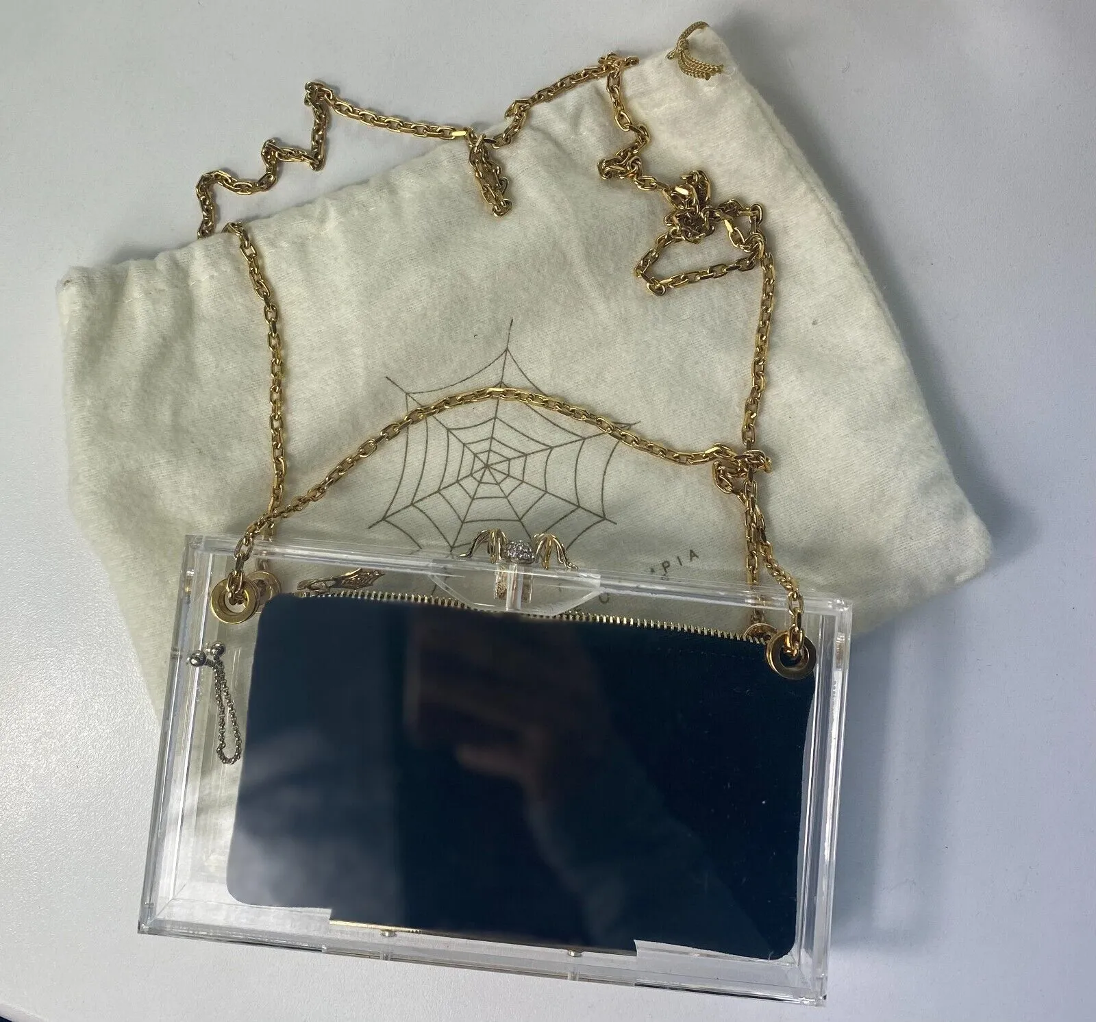 Charlotte Olympia Dora clear shoulder evening bag
