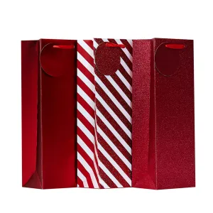Christmas Red Bottle Bags 3 Pack