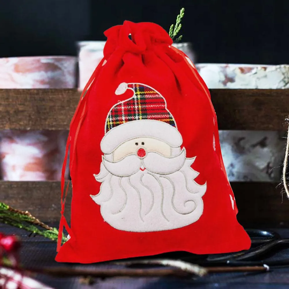 Christmas Santa Gift Bag Candy Bag Holiday Decorations Package