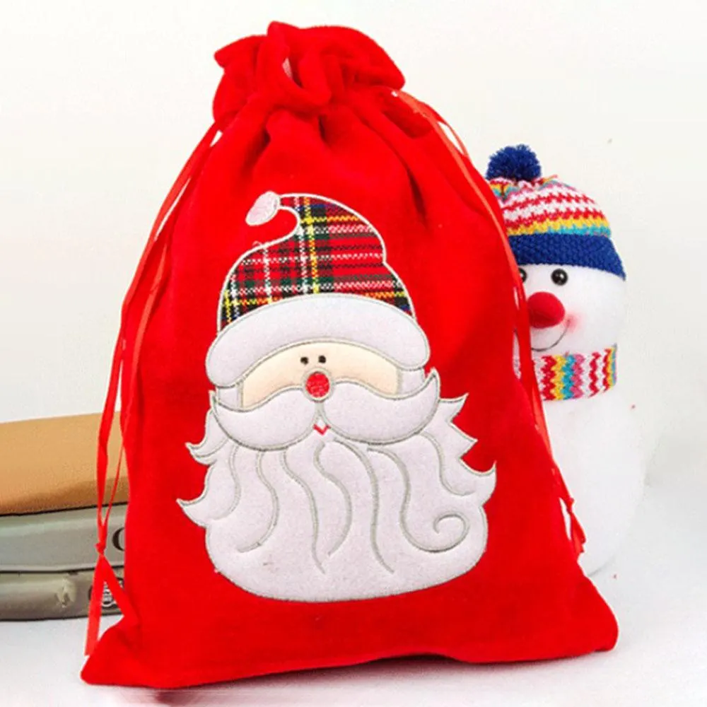 Christmas Santa Gift Bag Candy Bag Holiday Decorations Package