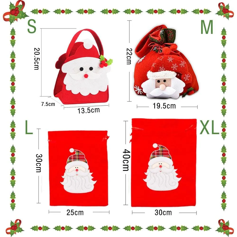 Christmas Santa Gift Bag Candy Bag Holiday Decorations Package