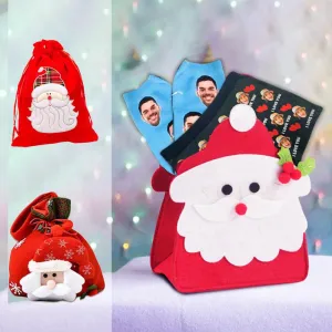 Christmas Santa Gift Bag Candy Bag Holiday Decorations Package