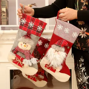 Christmas Stocking Gift Bag Tree Decorations Ornaments