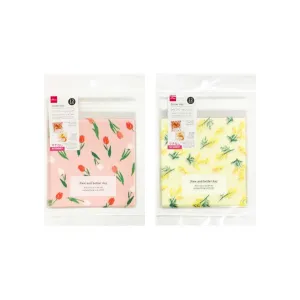 Clear Plastic Seal Bag - Spring Flower - 12cm x 12cm
