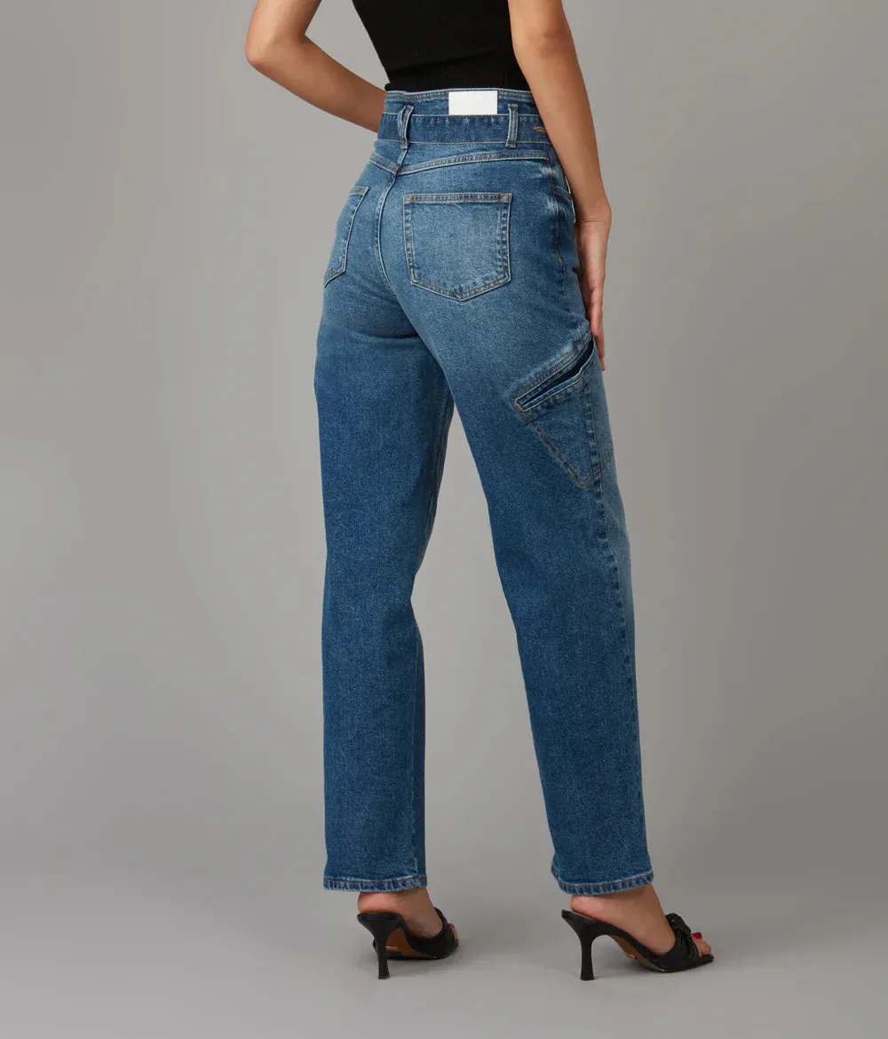 Cleo High Rise Cargo Jean
