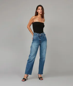 Cleo High Rise Cargo Jean