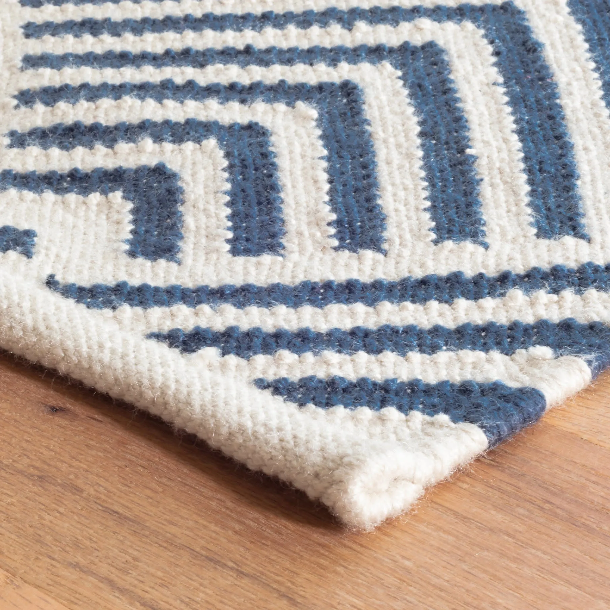 Cleo Navy Handwoven Indoor/Outdoor Rug Swatch