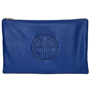 Cobalt Monogrammed Personalized Clutch