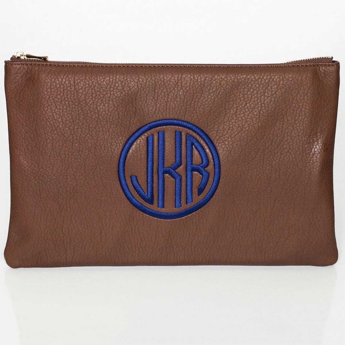 Cobalt Monogrammed Personalized Clutch