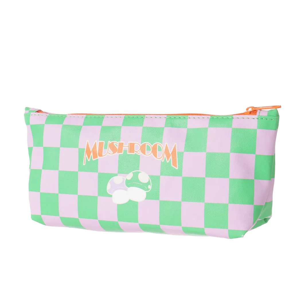 Cool Vibe Mushroom Pattern Pencil Case(Purple)