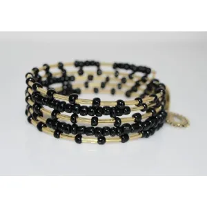Copy of Gorgeous Slate Seed Bead With Charms Steel Wrap Around Bracelets Copy of Gorgeous Slate Seed Bead With Charms Steel Wrap Around Bracelets