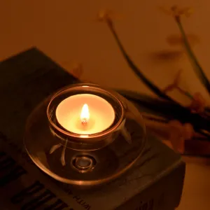 Crystal Glass Candle Holder