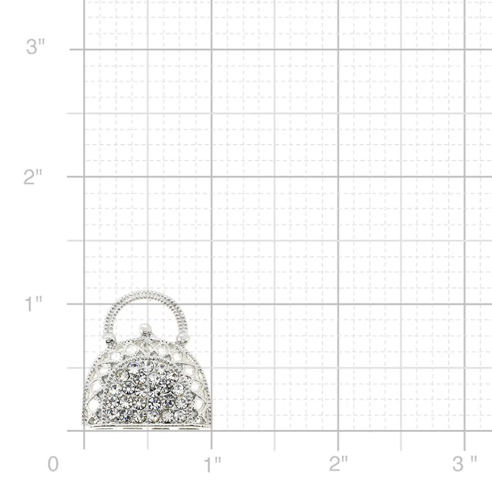 Crystal Lady Handbag Pin Brooch