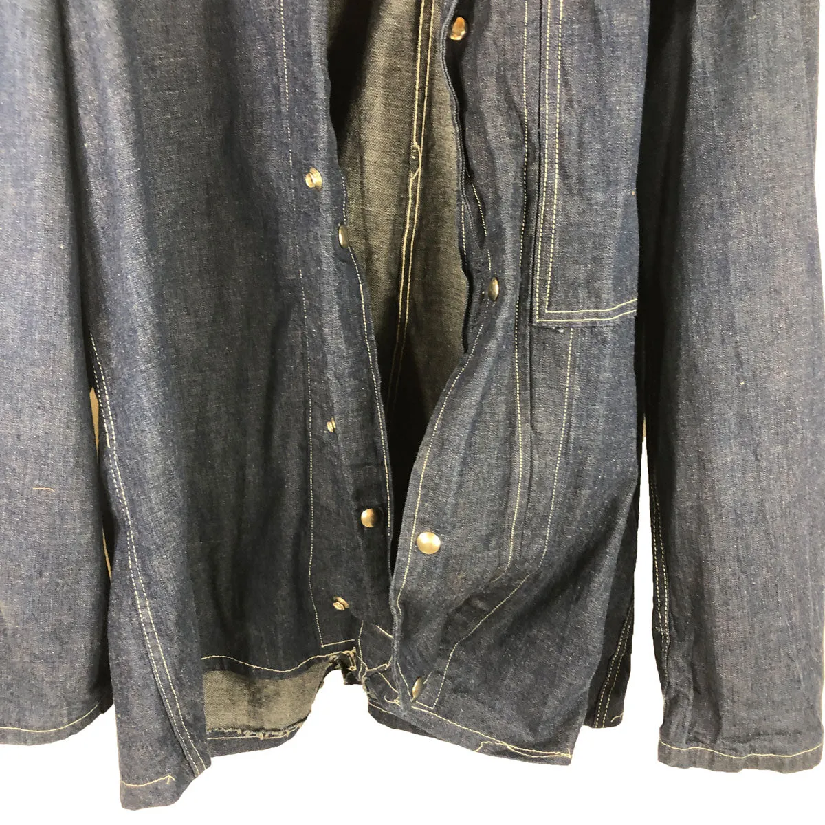 Custom 1940s Indigo Cutdown Selvage Denim Smock