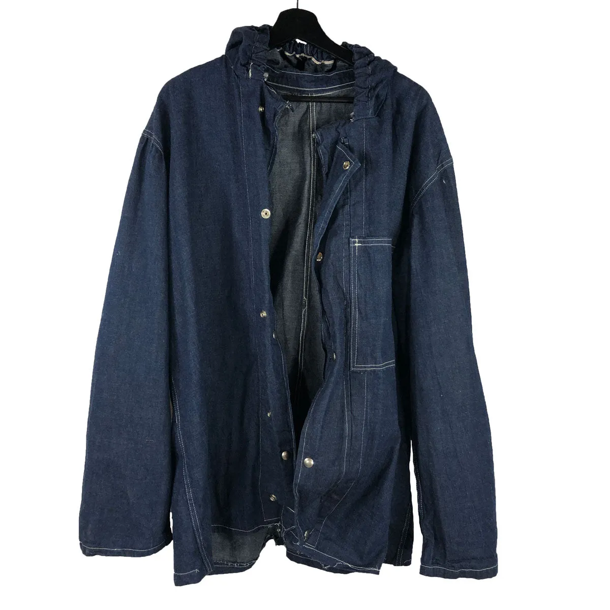 Custom 1940s Indigo Cutdown Selvage Denim Smock