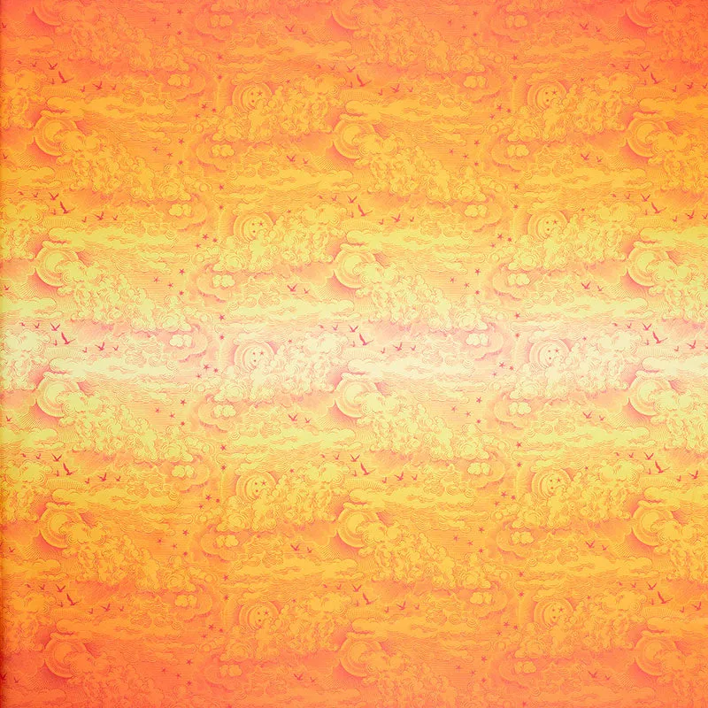 Daydreamer - Little Fluffy Clouds Mango Yardage