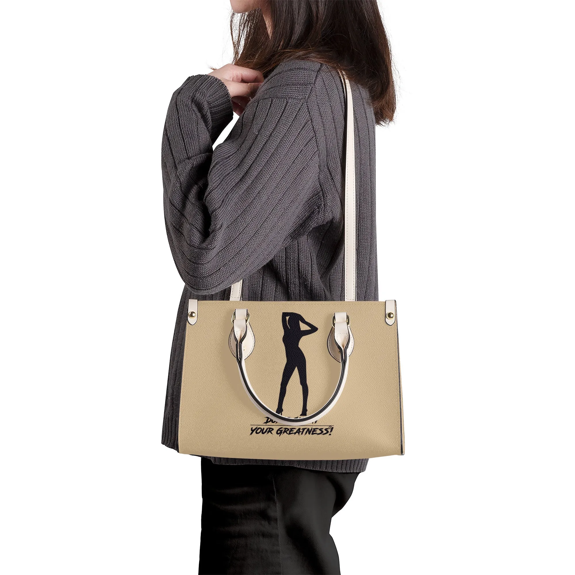 DCYG  Xclusive Luxury Women PU Tote Bag - White