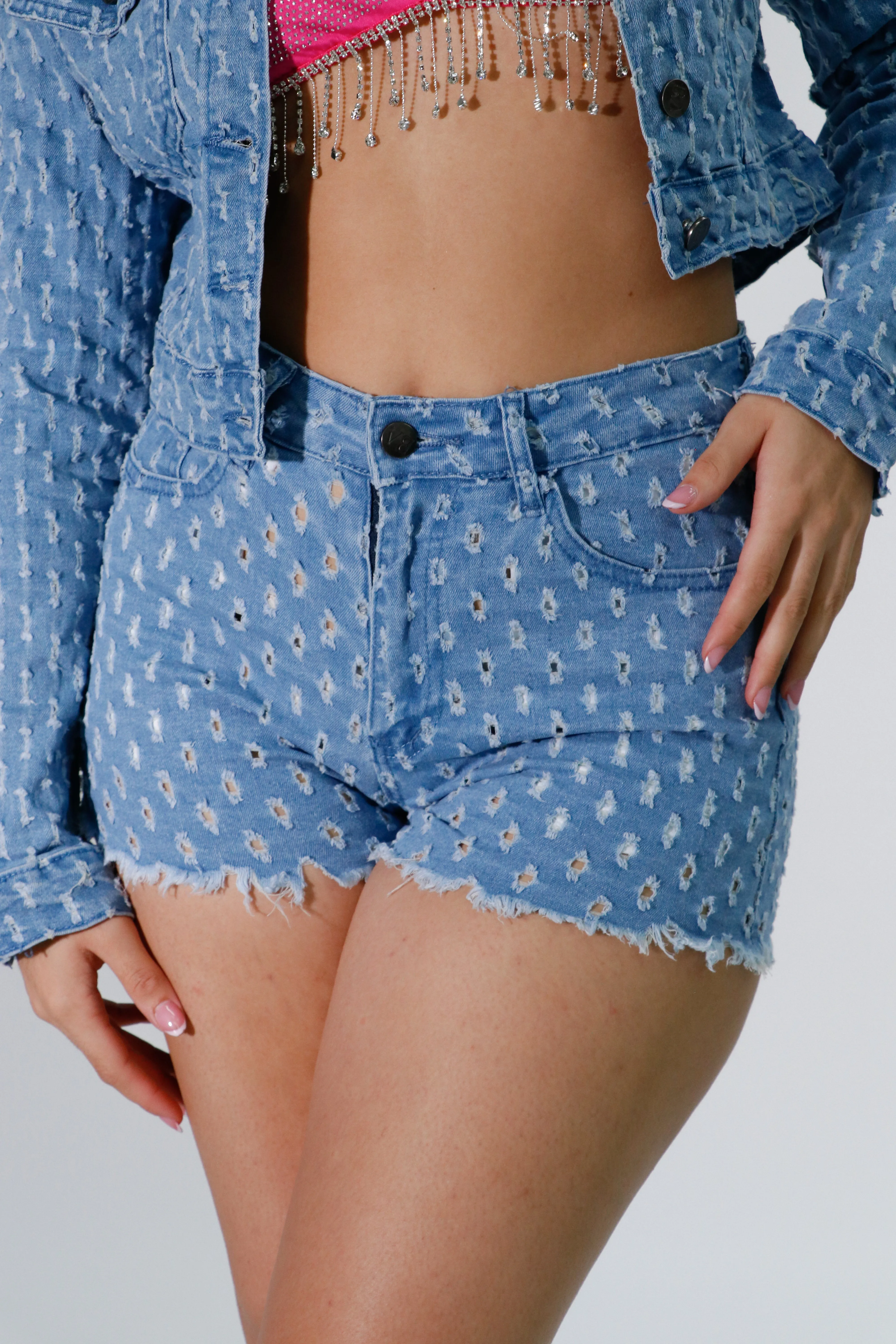 denim shorts