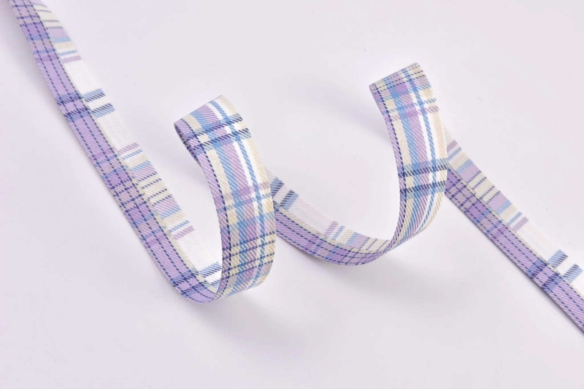 Denim Webbing Plaid Checks Ribbon
