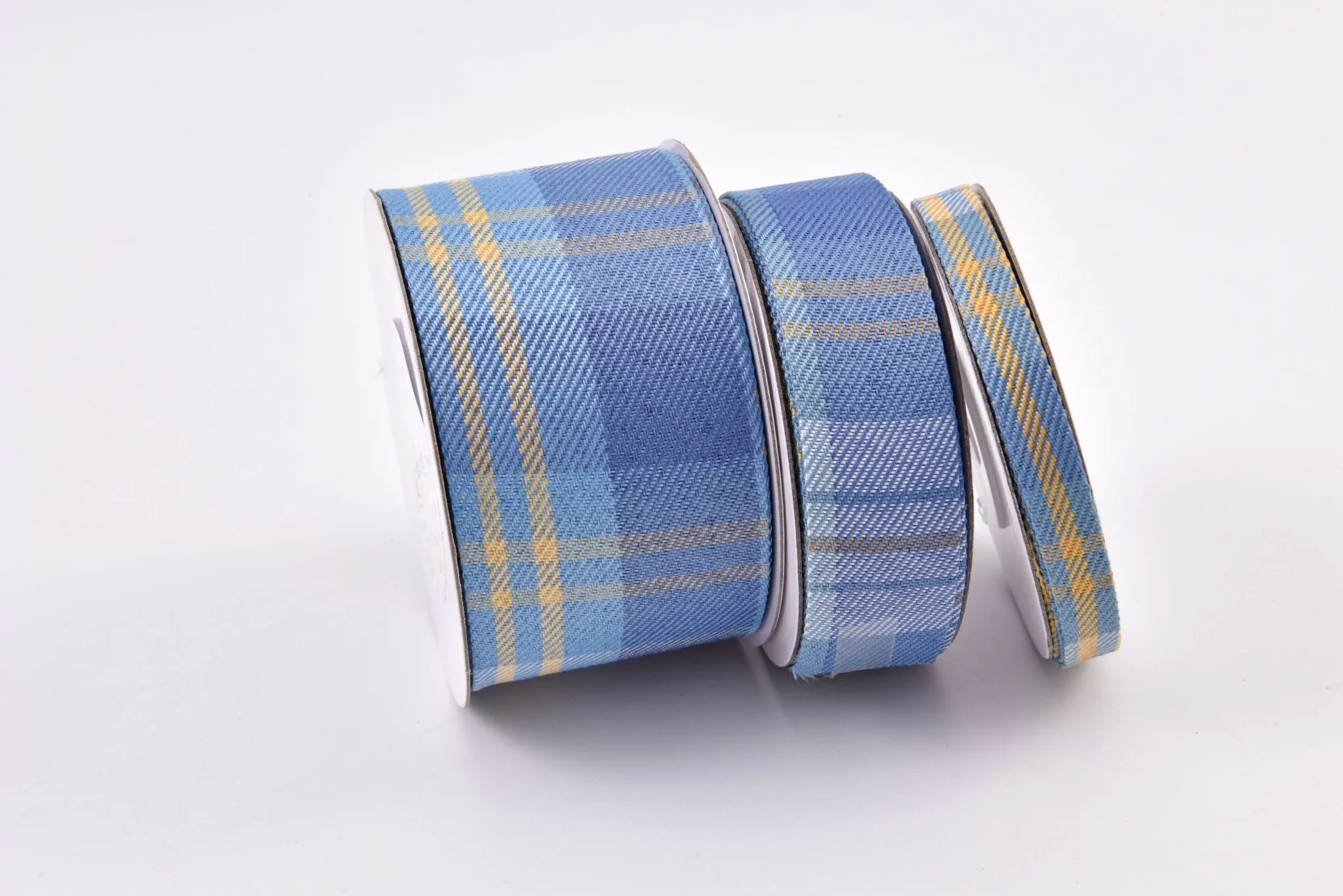 Denim Webbing Plaid Checks Ribbon