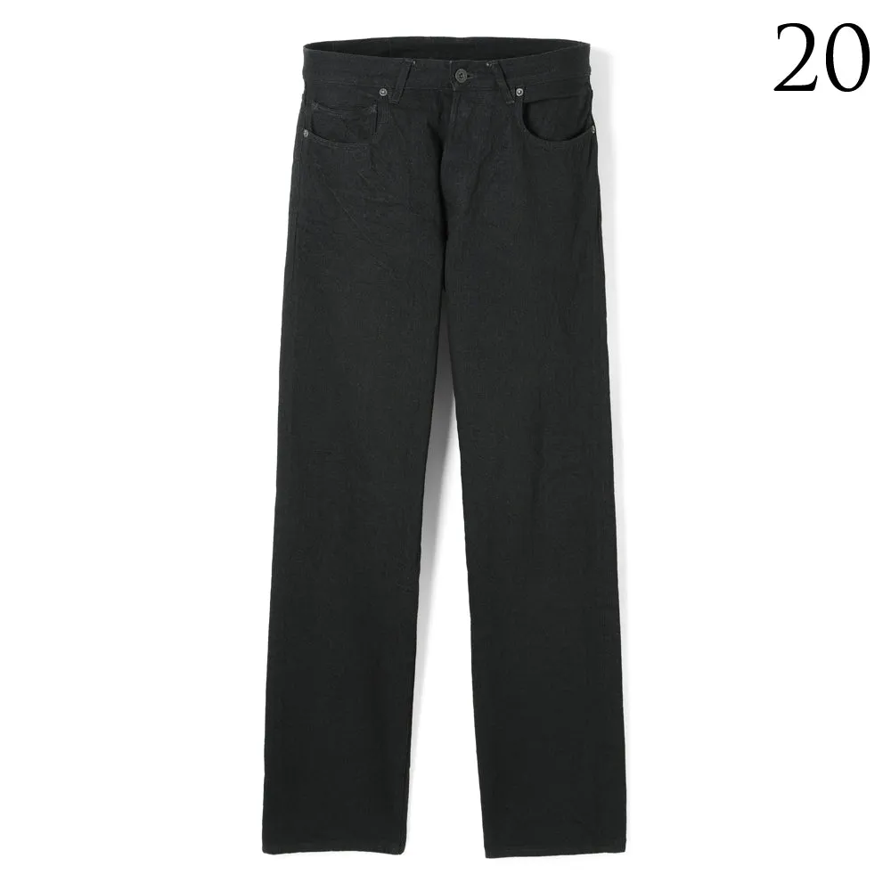 ENCINITAS 13oz Selvedge Black Denim - High-Rise Straight OW