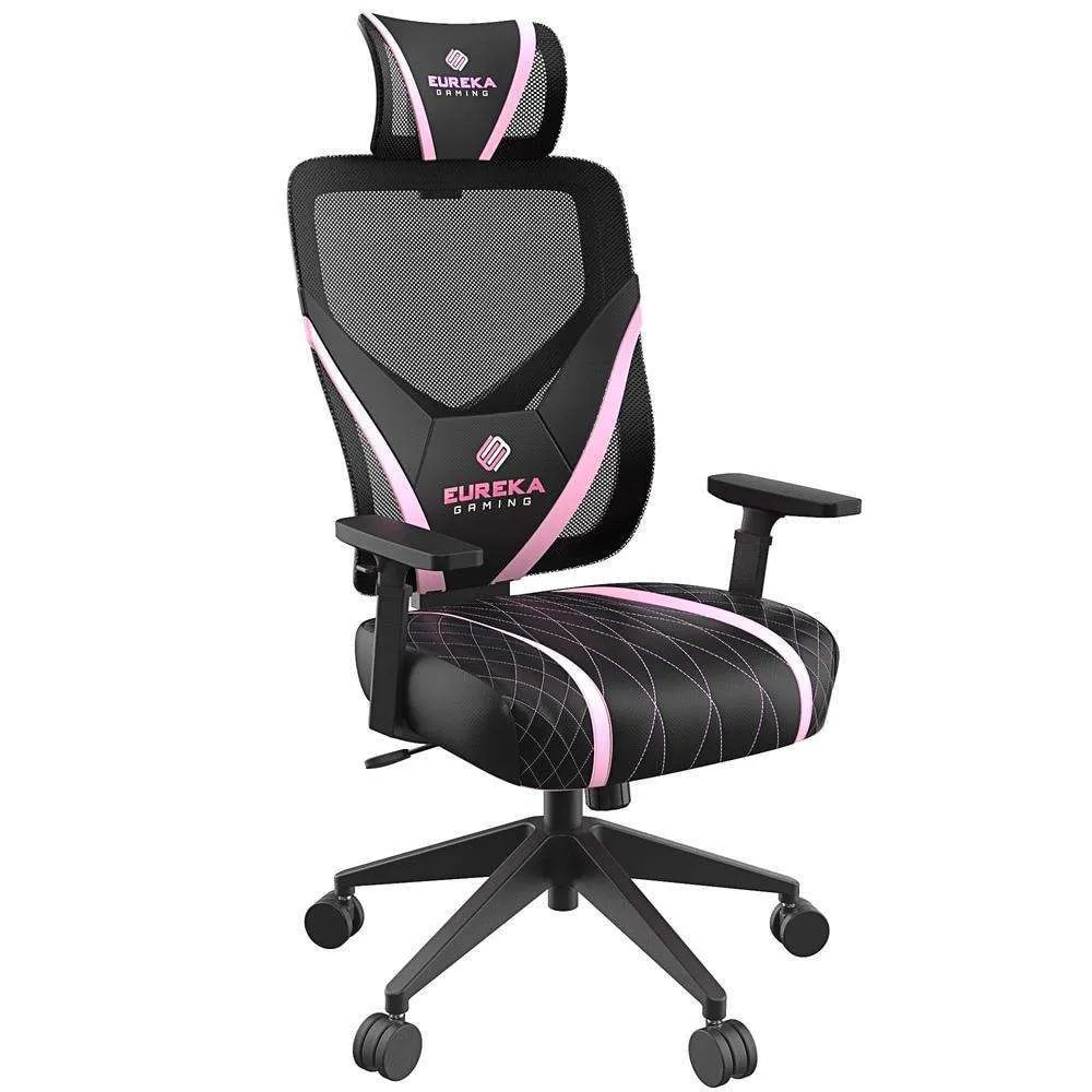 Eureka Ergonomic Home Office Video Gaming Chair, Headrest, Lumbar Support, ERK-ONEX-GE300-B/BB/BG/BP