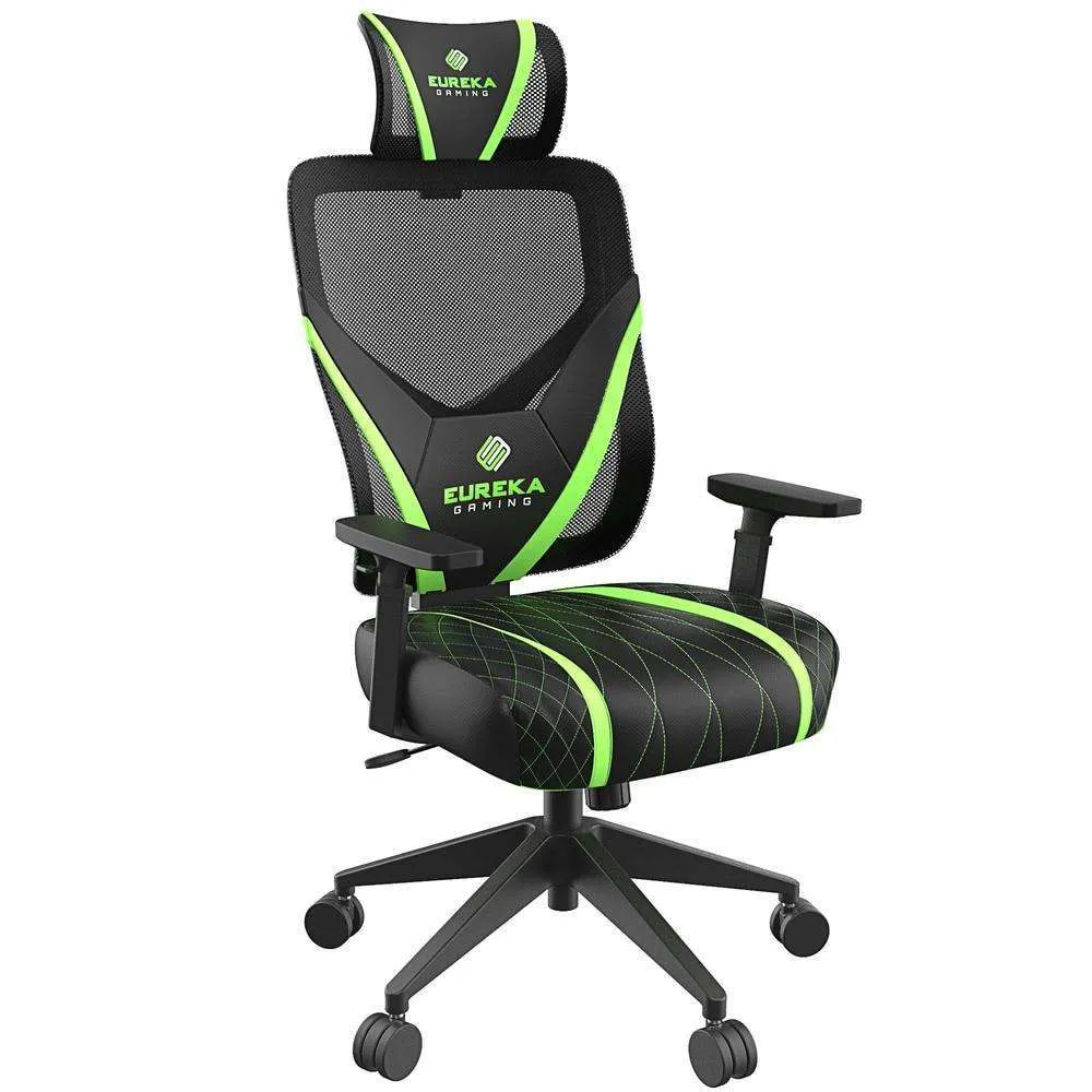 Eureka Ergonomic Home Office Video Gaming Chair, Headrest, Lumbar Support, ERK-ONEX-GE300-B/BB/BG/BP