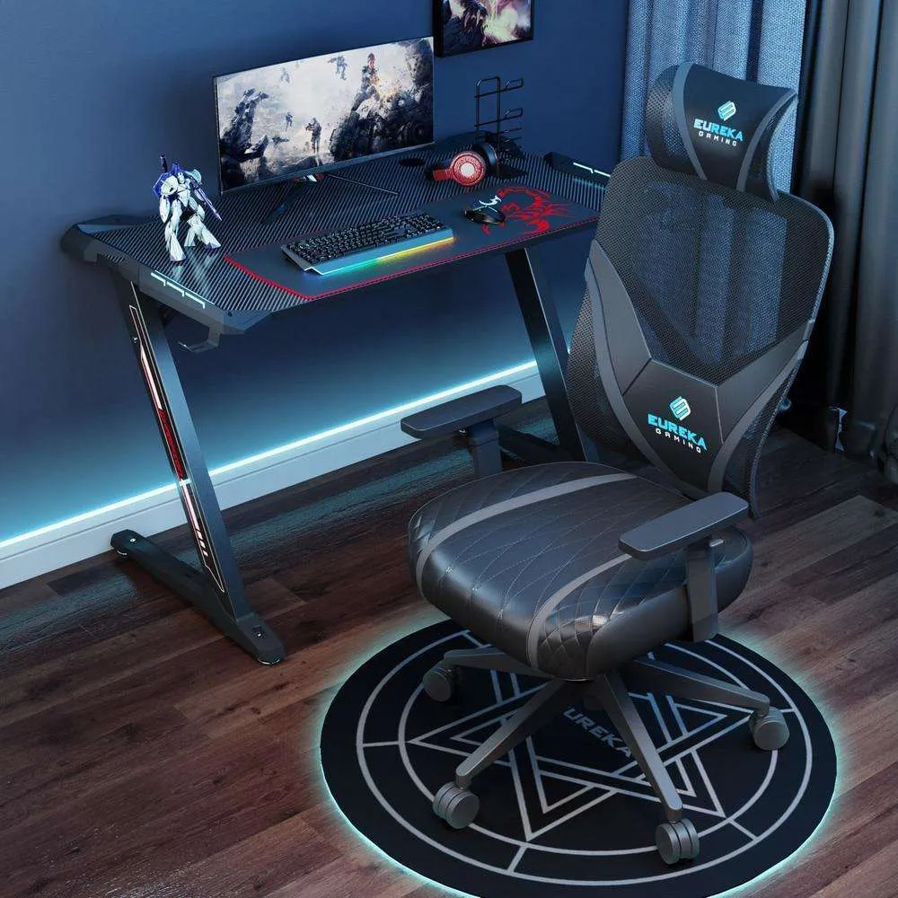 Eureka Ergonomic Home Office Video Gaming Chair, Headrest, Lumbar Support, ERK-ONEX-GE300-B/BB/BG/BP