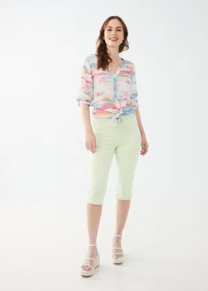 Euro Twill, Pull-On Pedal Pusher Pants