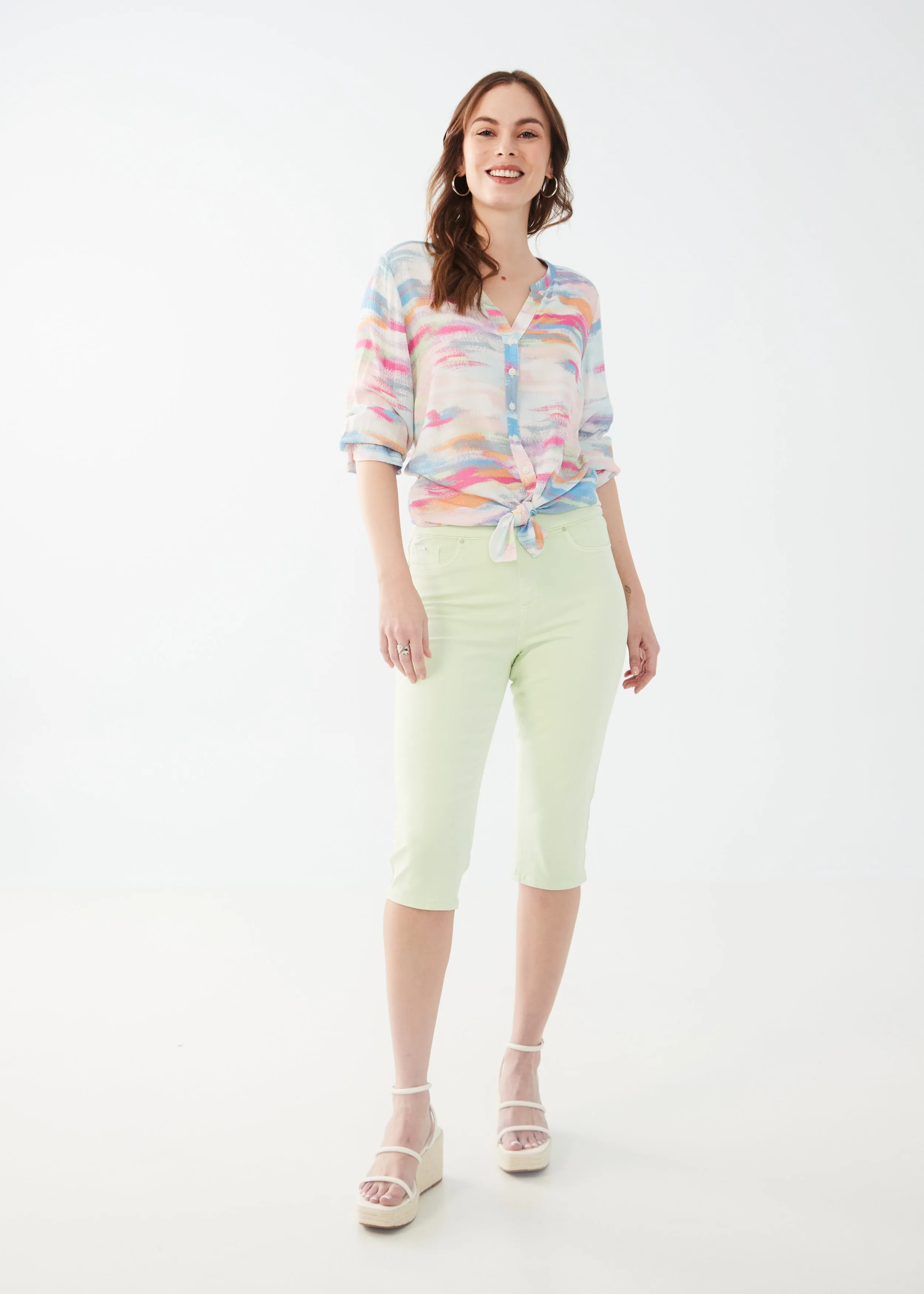 Euro Twill, Pull-On Pedal Pusher Pants