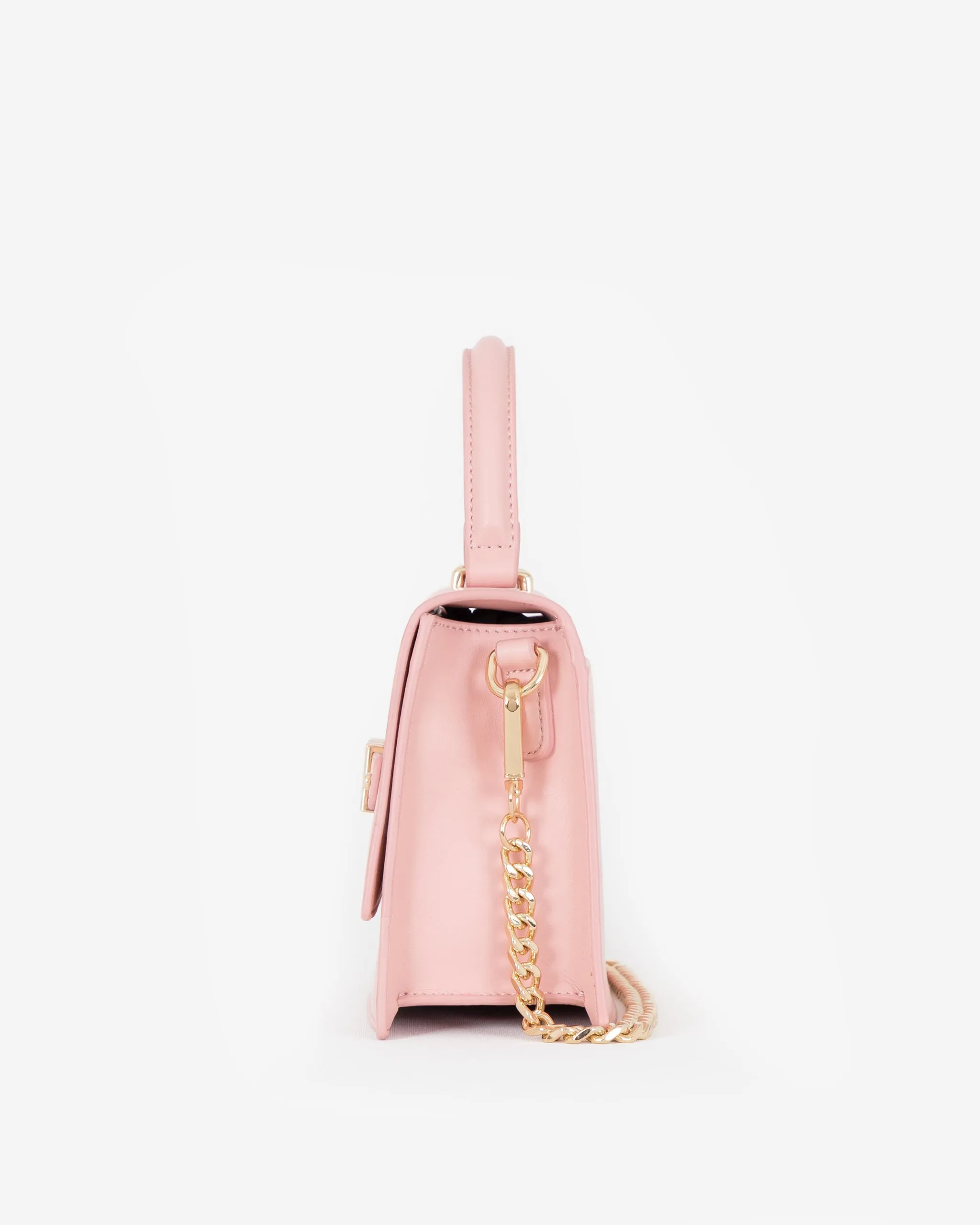 Evening Bag in Pink with Personalised Hardware