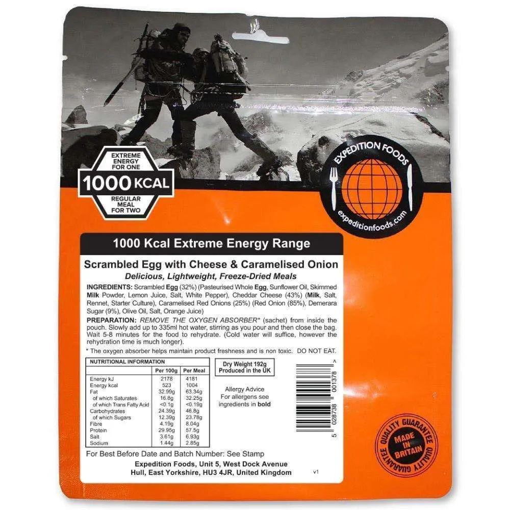 Expedition Foods - Scrambled Egg with Cheese & Caramelised Onion (Extreme Energy)