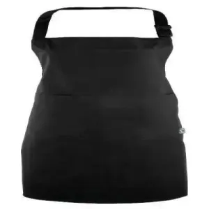 Faitrade Bib Apron Black An adjustable pocket