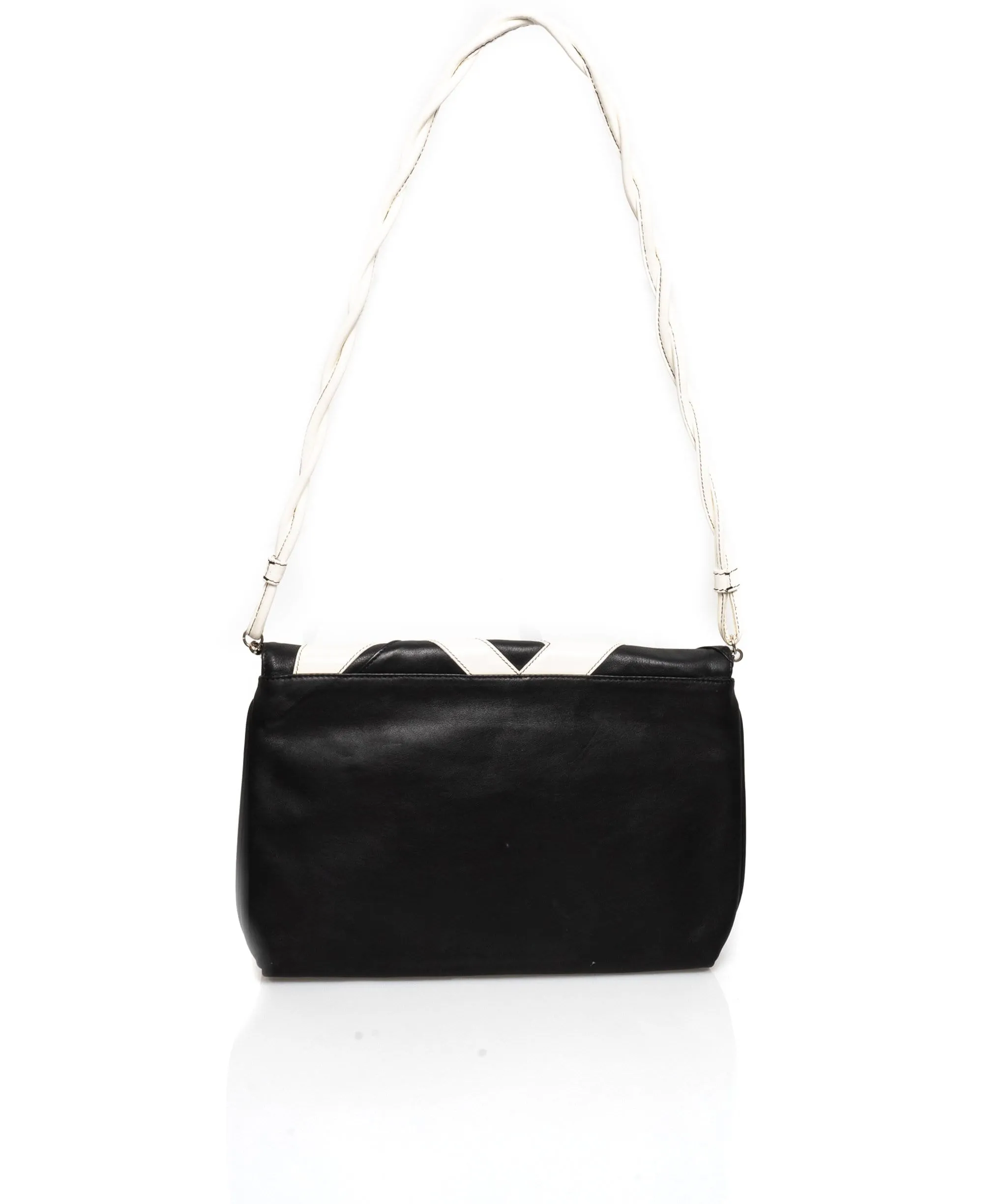 Fendi Black and White F Shoulder Bag - ADL1452