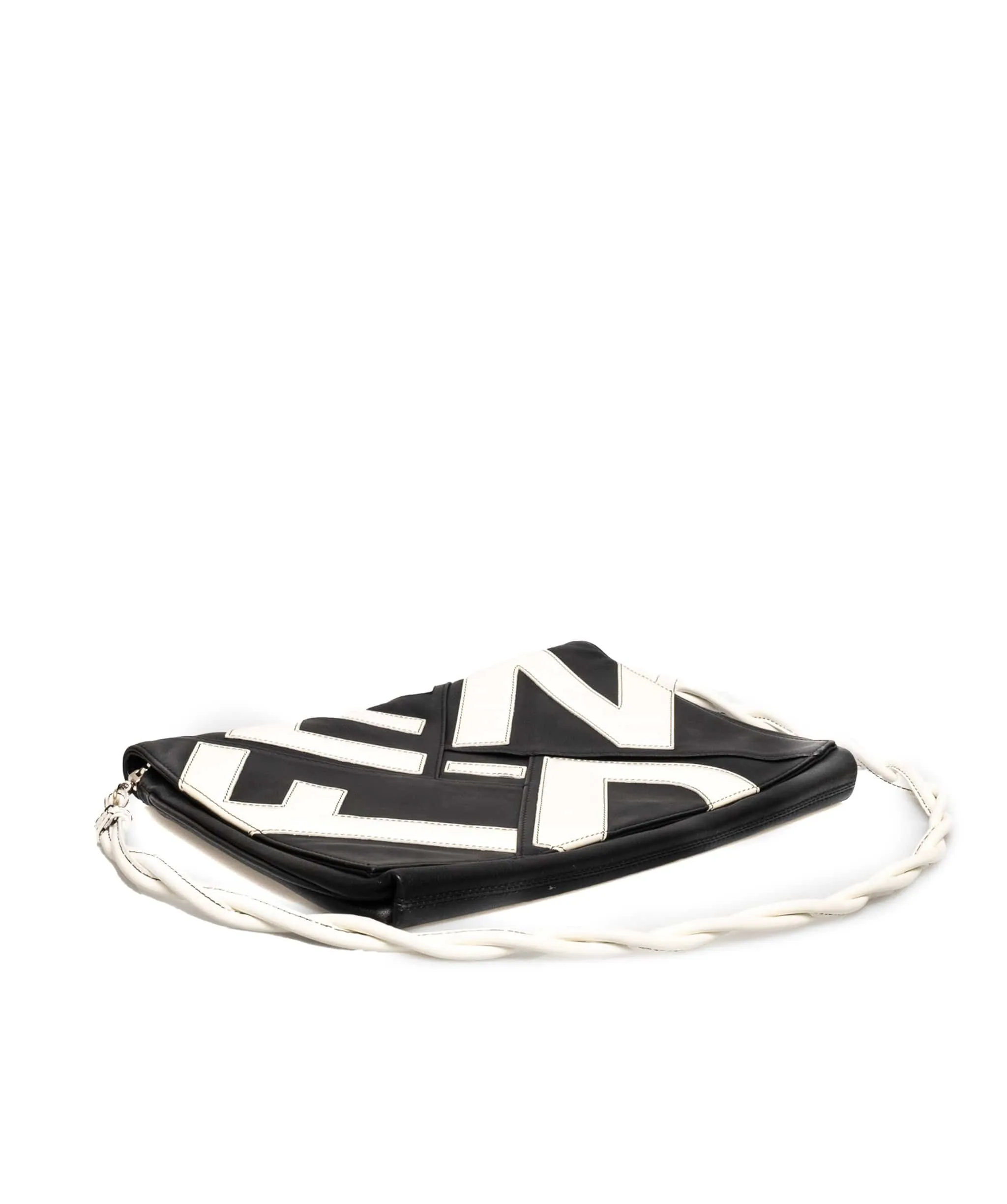 Fendi Black and White F Shoulder Bag - ADL1452