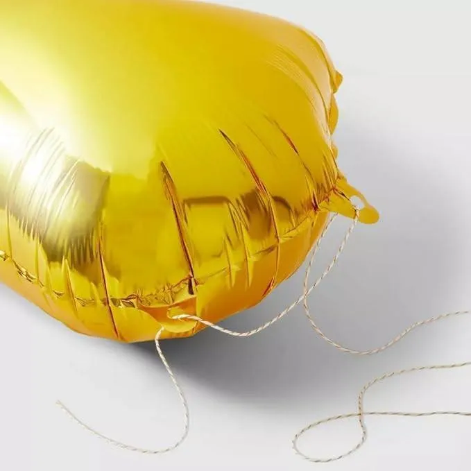 Foil Number Balloon 16 No.0, Golden