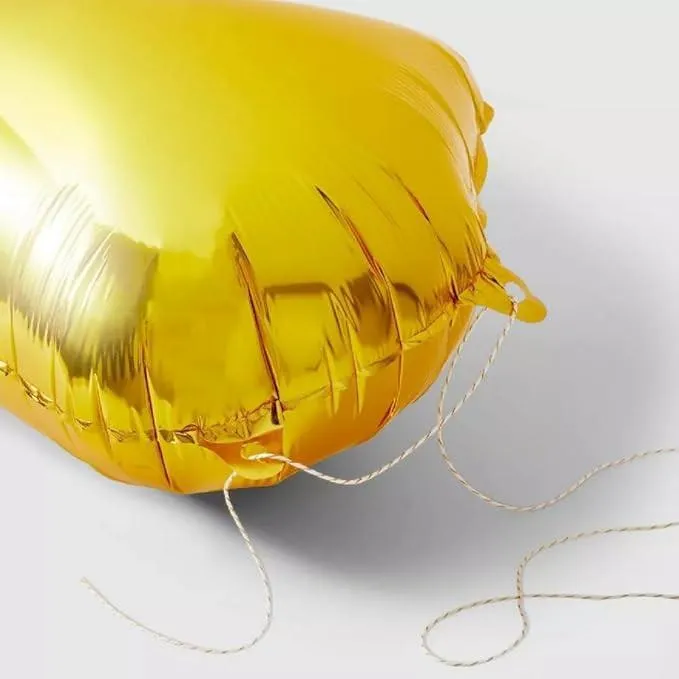 Foil Number Balloon 16 No.0, Golden