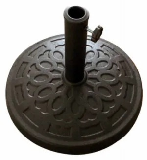 Four Seasons Courtyard 852006 Composite Umbrella Base, Black, 18" Diameter