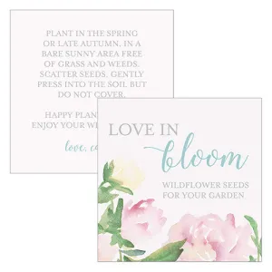 Garden Party Square Favor Tag Open Format