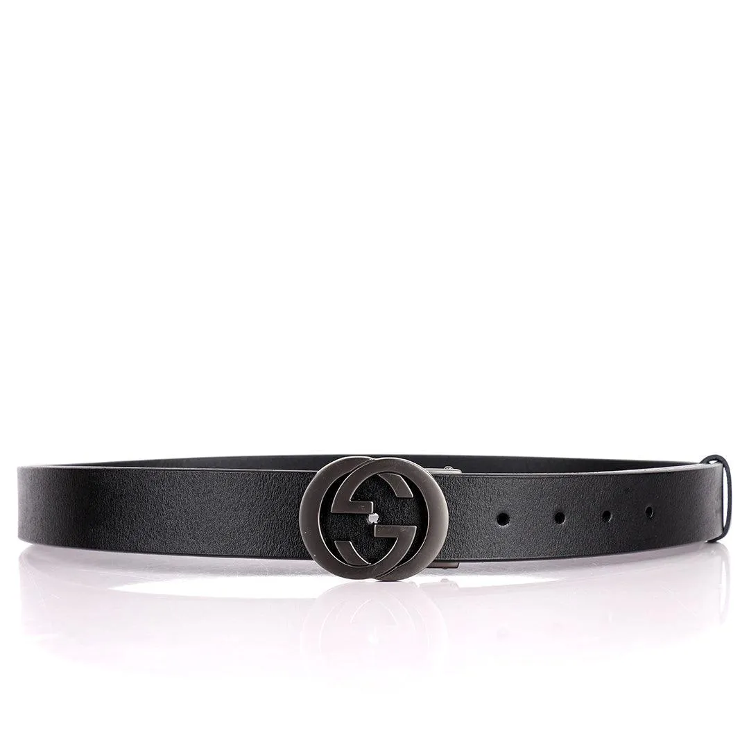 GC Luxurious Men's Black Leather Belt