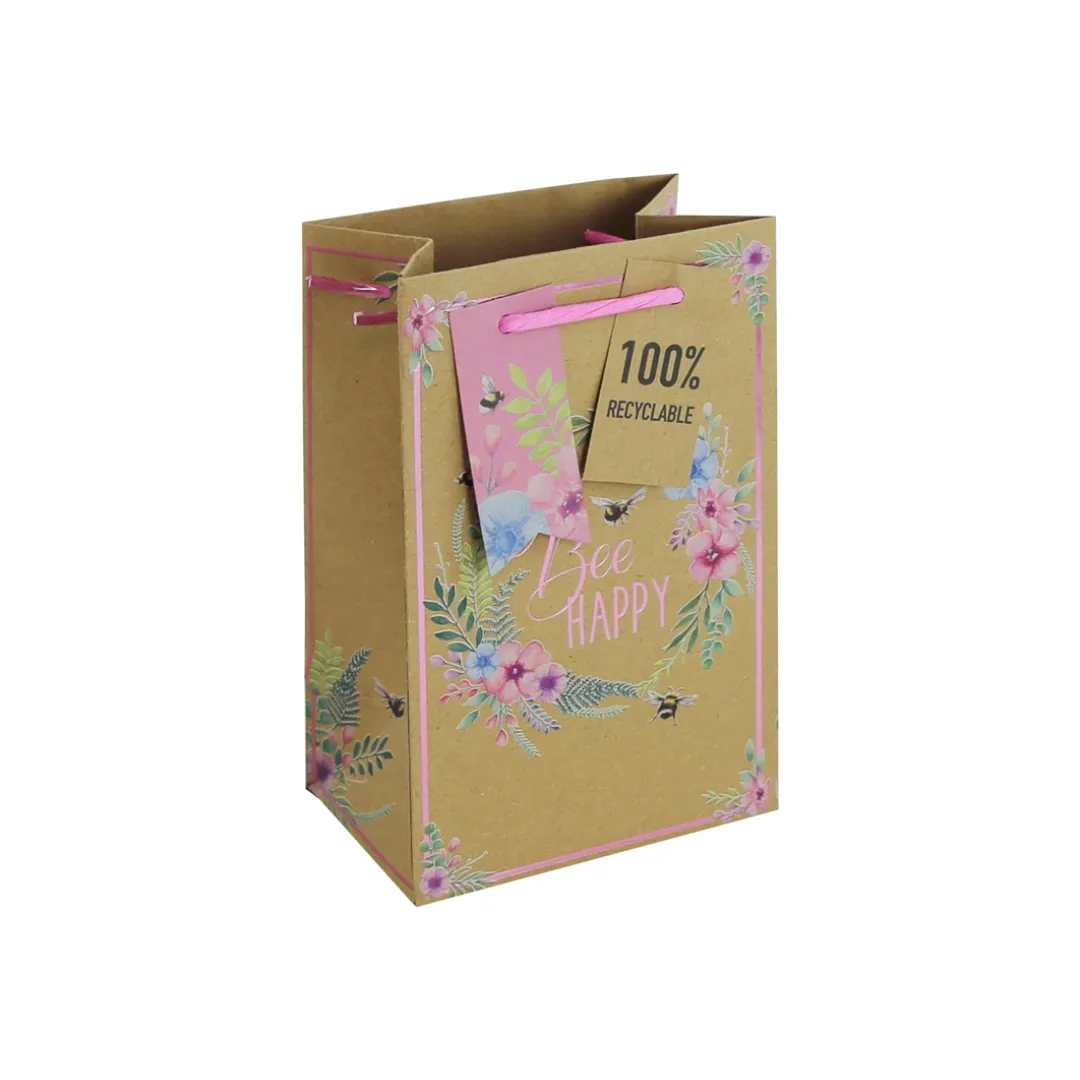 Gift Bag Perfume - Kraft Bee Happy