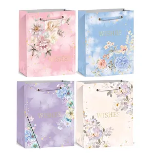 GIFT BAG Wishes LGE 26X32X12.5cm 4asst