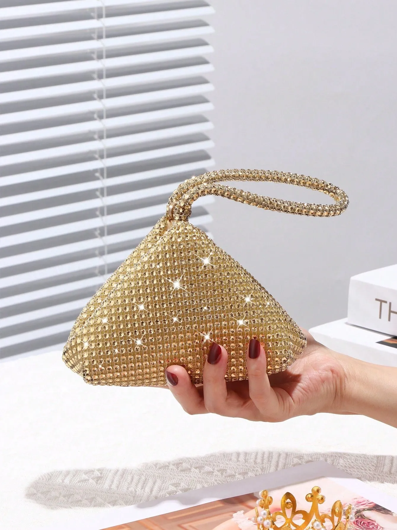 Glamorous Glitter Bling, Sequin, Luxury, Shiny Women's Mini Sparkling Rhinestone Clutch Bag