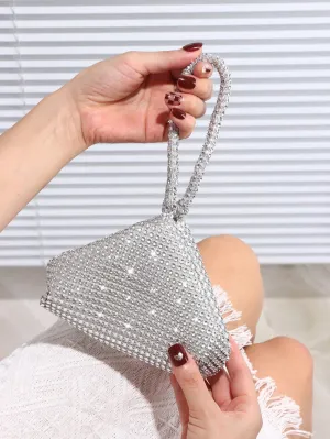 Glamorous Glitter Bling, Sequin, Luxury, Shiny Women's Mini Sparkling Rhinestone Clutch Bag