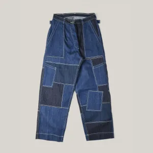 GOOD OL WHATS-HER-FACE BY W'MENSWEAR UNISEX FREEDOM FLIGHT TROUSER - DENIM